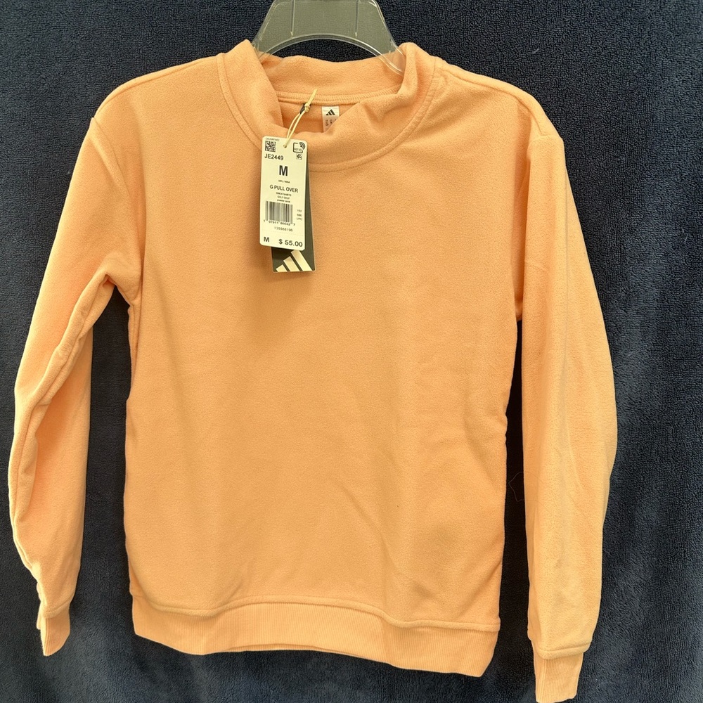 **NWT Girls Adidas Peach Sweatshirt Medium
